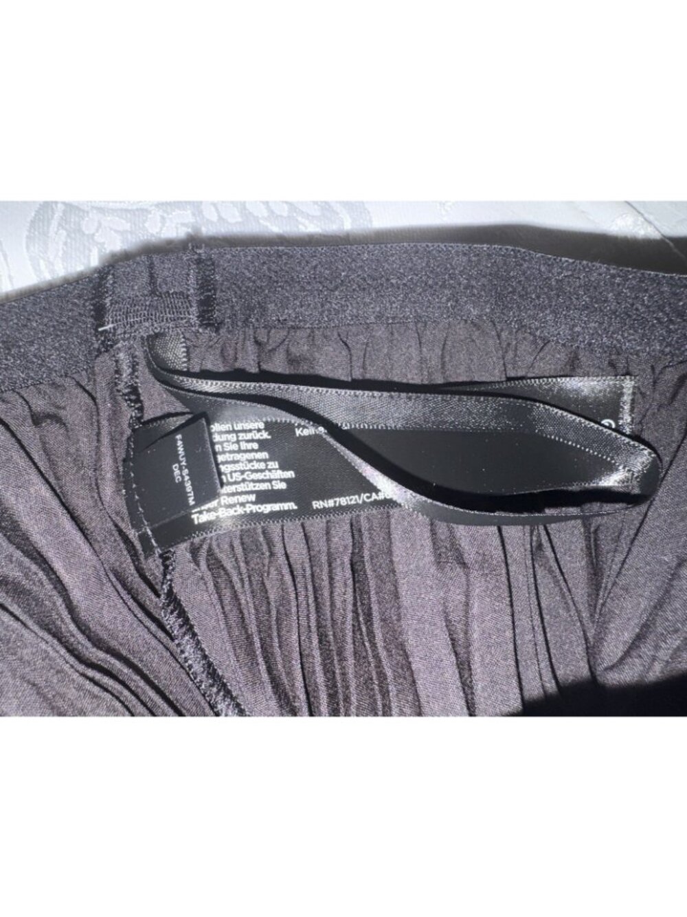 Eileen Fisher Size 2X Silk Wool Pleated Pull On Maxi Skirt Black NIP NEW $328 - Picture 5 of 9